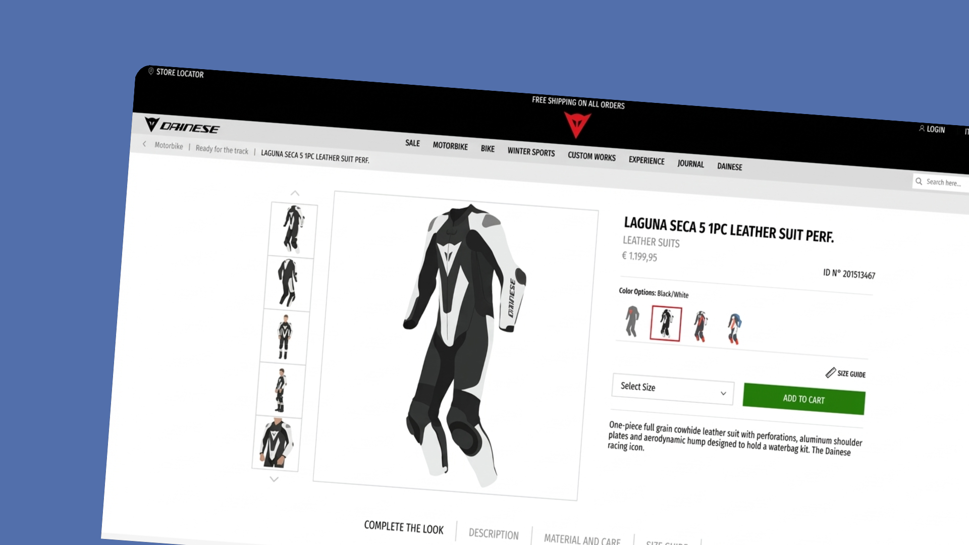 Ecommerce product detail page illustrating digital commerce and product platform work.